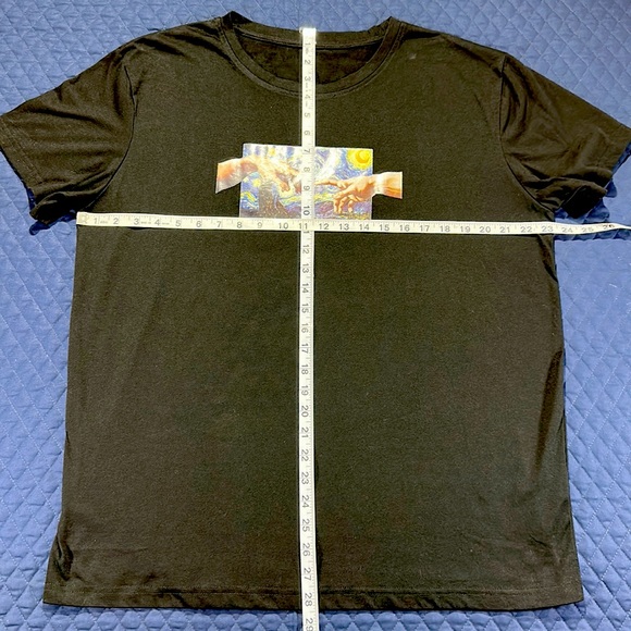 SHEIN Screen Printed Famous Paintings T Shirt. Black. XXL. NWOT - Picture 4 of 7